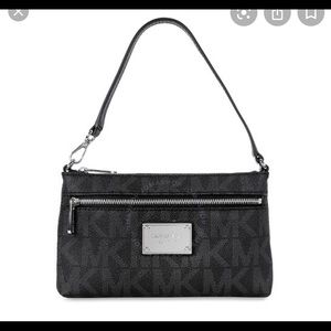 MK Jet Set Black Wristlet